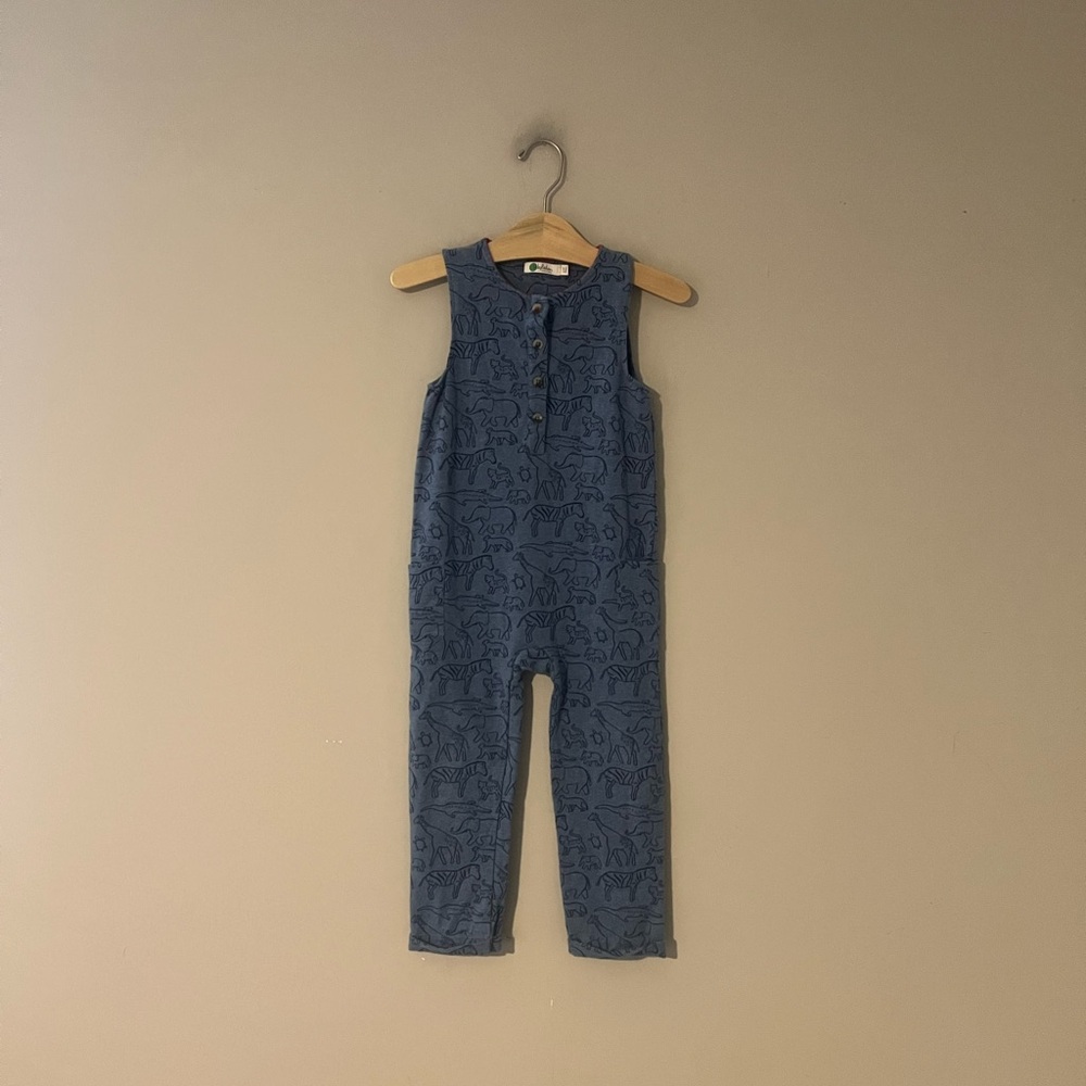 ADD ON FOR $17 Baby Boden Blue Long Romper 3-4Y Jamie Kay Janie and Jack
